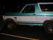 The Bronco in the parking lot after getting all the way out of the mud!...
